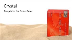  Presentation with purchasing - Slides featuring sand isolated on white background and a  colored foreground