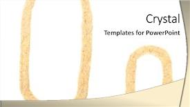  Presentation with white sand - PPT theme consisting of sand letter isolated on white background and a white colored foreground
