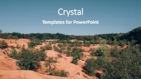  Presentation with abandoned - Slide set consisting of abandoned bauxite mine background and a teal colored foreground