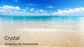  Presentation with beach wedding heart on sand - Beautiful presentation theme featuring sand of beach caribbean sea backdrop and a lemonade colored foreground