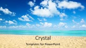  Presentation with caribbean - Slides enhanced with sand of beach caribbean sea background and a lemonade colored foreground