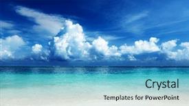  Presentation with beach wedding heart on sand - Presentation design consisting of sand of beach caribbean sea background and a  colored foreground