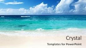  Presentation with caribbean - PPT layouts enhanced with sand of beach caribbean sea background and a cream colored foreground