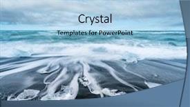  Presentation with sand ocean - Slide set having sand on the atlantic ocean background and a light blue colored foreground