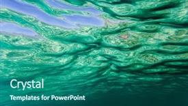  Presentation with sand ocean - PPT theme with sand on the beach underwater background and a ocean colored foreground