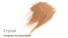  Presentation with white sand - Amazing PPT theme having sand-on-the-white-background backdrop and a cream colored foreground