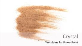  Presentation with white sand - Audience pleasing PPT theme consisting of sand-on-the-white-background backdrop and a white colored foreground