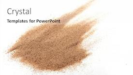  Presentation with white sand - Slide deck featuring sand-on-the-white-background background and a white colored foreground