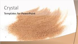  Presentation with white sand - Slide deck featuring sand-on-the-white-background background and a white colored foreground