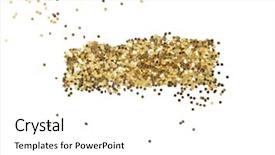  Presentation with gold glitter - PPT theme consisting of sand ornament - gold glitter texture isolated background and a white colored foreground