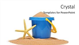  Presentation with sand play - Amazing slides having sand play - view of a bucket backdrop and a white colored foreground