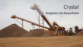  Presentation with stone quarry - PPT layouts with sand quarry background and a light gray colored foreground
