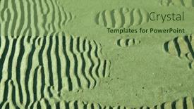  Presentation with ripples - Presentation design enhanced with sand-ripples-at-beach background and a seafoam green colored foreground