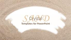  Presentation with white sand - Theme featuring sand scattering isolated on white background background and a cream colored foreground