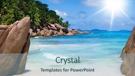  Presentation with open meetings sunshine laws - PPT theme consisting of ocean rocks - sunny beach sunshine coast background and a light blue colored foreground