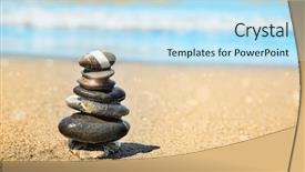  Presentation with harmony - Slides with sand symbolizing zen harmony balance background and a sky blue colored foreground