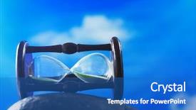  Presentation with timer - Beautiful PPT theme featuring sand timer - hour glass on the rock backdrop and a teal colored foreground