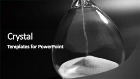  Presentation with connect dots abstract dark - PPT theme having sand timer - hourglass on dark background background and a  colored foreground