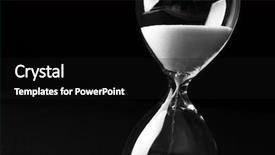  Presentation with dark - Colorful presentation theme enhanced with sand timer - hourglass on dark background backdrop and a  colored foreground