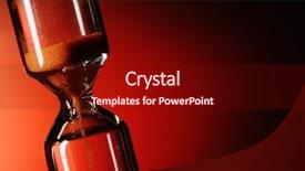  Presentation with timer - Amazing PPT theme having sand timer - hourglass on red background backdrop and a wine colored foreground