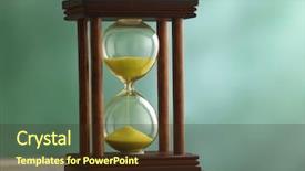  Presentation with timer - Slides enhanced with sand timer - hourglass on top of book background and a  colored foreground