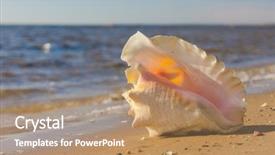  Presentation with treasure - Audience pleasing presentation theme consisting of sand water - beach treasure holiday detail backdrop and a  colored foreground