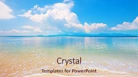  Presentation with sea and beach - Amazing theme having sand water - koh samui beach and tropical backdrop and a  colored foreground