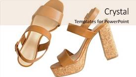  Presentation with risk management top view - PPT layouts enhanced with sandals - top view of new pair background and a coral colored foreground