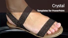  Presentation with feet - Cool new theme with sandals on women's feet backdrop and a wine colored foreground