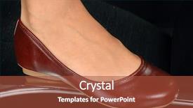  Presentation with women in court - Slide deck enhanced with sandals on women's feet background and a red colored foreground