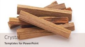  Presentation with frames isolated on white brown - Slide deck consisting of sandalwood-sticks-isolated-on-white background and a coral colored foreground