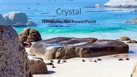  Presentation with cape town - Slides enhanced with sandbank-with-large-rocks background and a light blue colored foreground