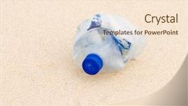  Presentation with plastic bottle - Presentation featuring electronic government e-government illustration background and a teal colored foreground