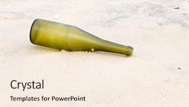  Presentation with atlantic - Presentation enhanced with sandblasting - matted bottle on atlantic beach background and a  colored foreground