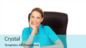  Presentation with orthodontics orthodontic model and dentist - Slide deck consisting of sandblasting - young female dentist holding tooth background and a  colored foreground