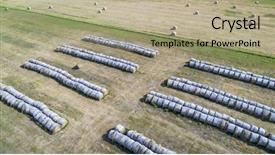 Presentation with aerial - PPT theme consisting of hay bales in nebraska sandhills background and a  colored foreground