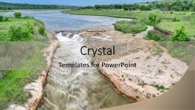  Presentation with jabbok river - Audience pleasing slide set consisting of sandhill - norden chute on niobrara river backdrop and a mint green colored foreground