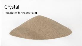  Presentation with sand mining - PPT theme having s cone - ore of mining background and a white colored foreground