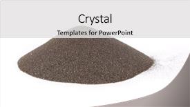  Presentation with sand mining - Colorful presentation theme enhanced with sand's cone - ore backdrop and a light gray colored foreground