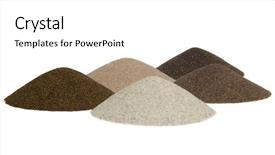  Presentation with sand mining - Colorful theme enhanced with s cones - minerals of mining backdrop and a white colored foreground