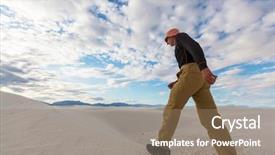  Presentation with white sand - PPT theme with sands national monument new mexico background and a coral colored foreground