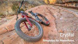  Presentation with ruby red - Audience pleasing slide deck consisting of sandstone canyon bottom - ruby wash backdrop and a coral colored foreground