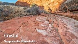  Presentation with ruby red - Presentation theme consisting of sandstone canyon bottom - ruby wash background and a  colored foreground