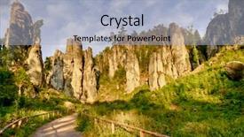  Presentation with czech republic - Colorful presentation design enhanced with sandstone cliffs - prachovske skaly czech backdrop and a light blue colored foreground