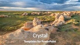  Presentation with birds formations - Beautiful presentation theme featuring sandstone formations at sand creek backdrop and a coral colored foreground