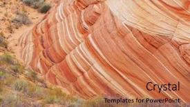  Presentation with living coral - PPT theme consisting of sandstone formations in utah usa background and a coral colored foreground