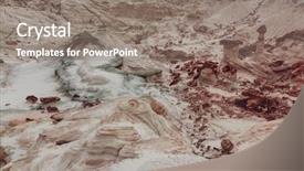  Presentation with living coral - PPT theme having sandstone formations in utah usa background and a gray colored foreground