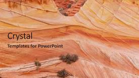  Presentation with sandstone tiles - Presentation theme consisting of sandstone formations in utah usa background and a coral colored foreground