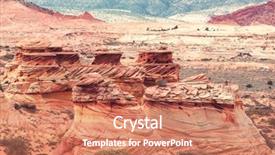  Presentation with sandstone - PPT theme featuring sandstone formations in utah usa background and a coral colored foreground