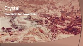  Presentation with living coral - Presentation theme having sandstone formations in utah usa background and a coral colored foreground